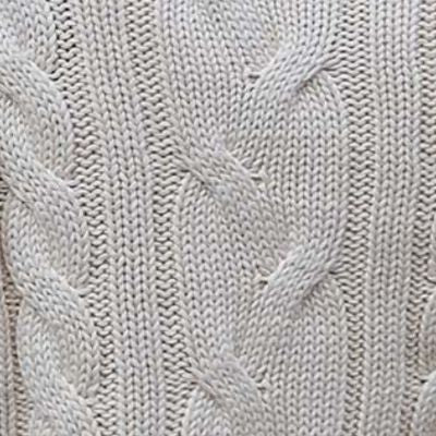 KNITTED - Cropped Braid Cardigan • Oatmeal